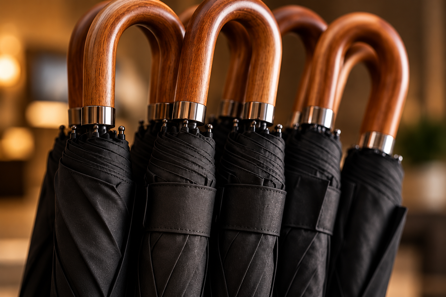 Premium compact hotel umbrellas