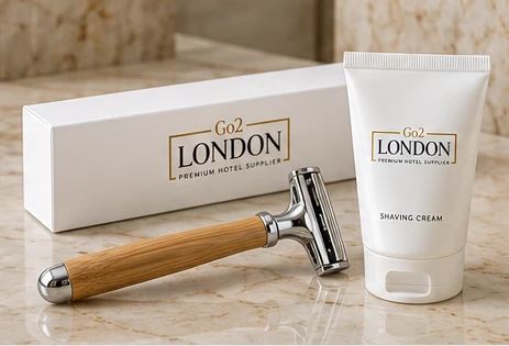 Go2London Bamboo Shaving Kits with Stainless Steel Razor Heads